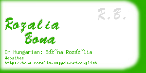 rozalia bona business card